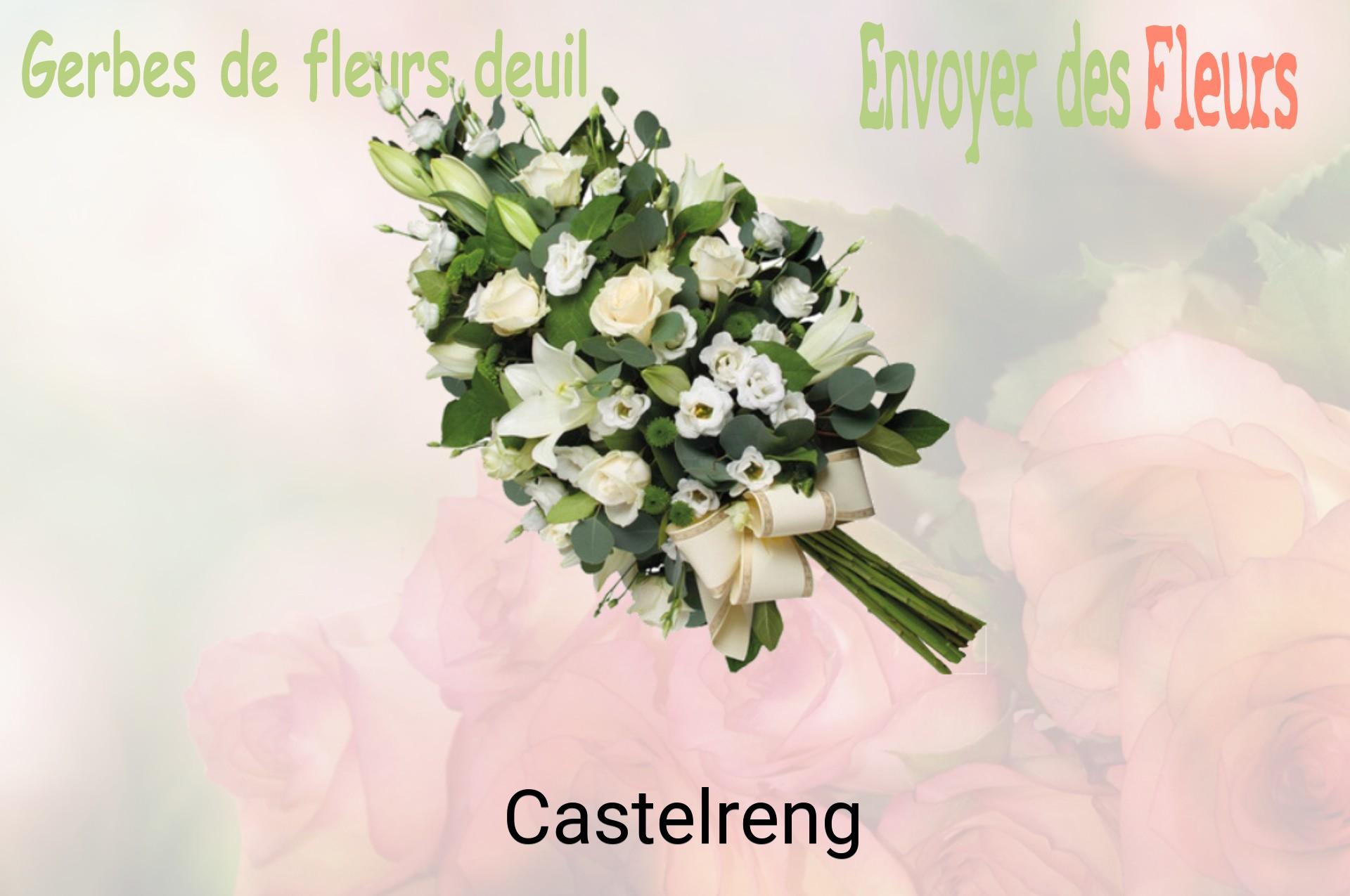 Gerbe de fleurs de deuil livrée à Castelreng
